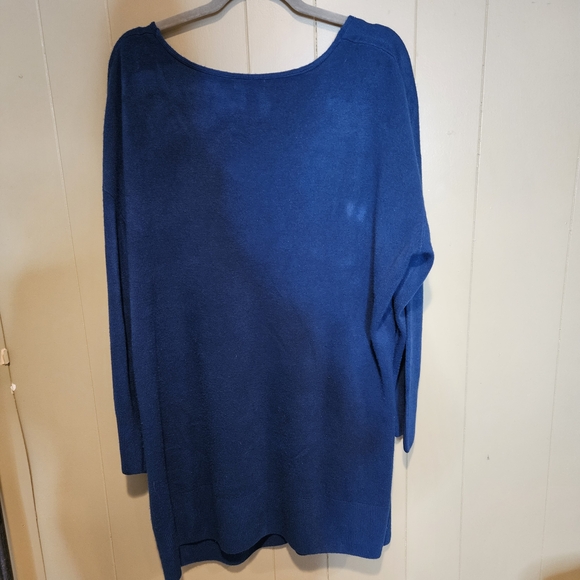 Spring & Mercer Royal Blue Knit Sweater | Women’s 2X Soft Cozy Pullover, Vibrant - Picture 3 of 4